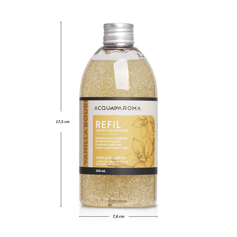 Refil_Sabonete_Liquido_Glitter_Acqua_Aroma_500ml_Vanilla_Bourbon